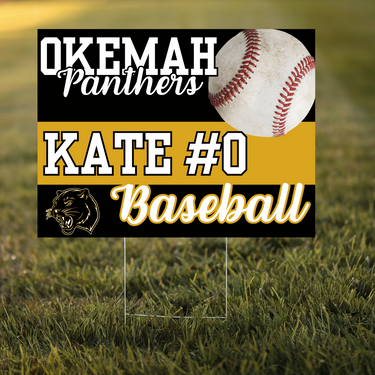 Okemah Panthers Baseball Yard Sign